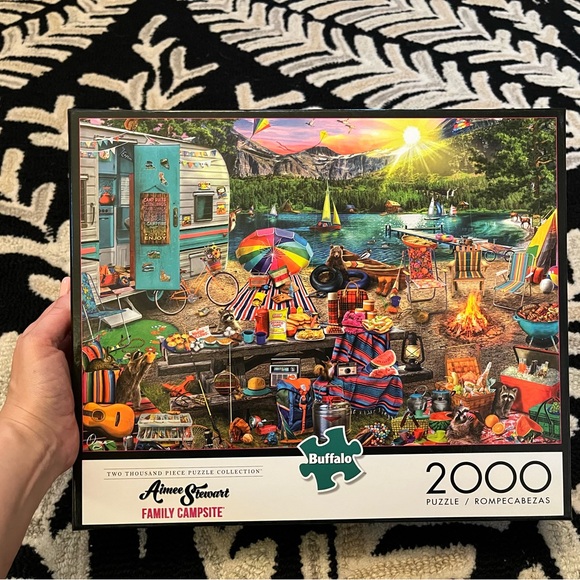 Buffalo Aimee Stewart Family Campsite Jigsaw Puzzle 2000 Pieces - Picture 1 of 2